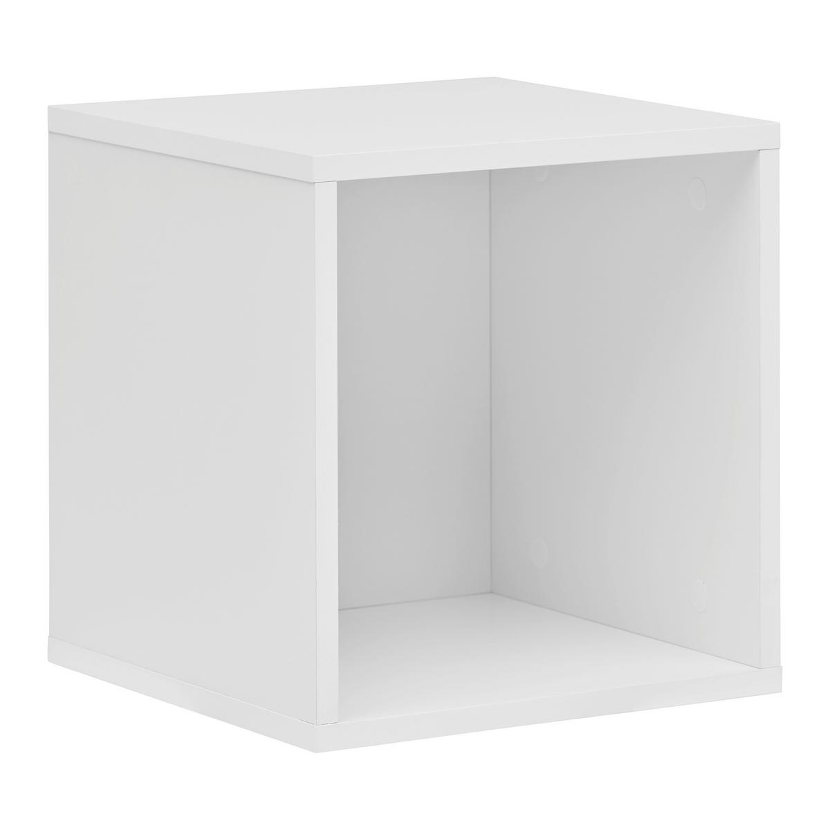 Fali-kiegészítő Elem Lugo - fehér, Modern, faalapú anyag (35,2/35,2/34,4cm) - Mömax