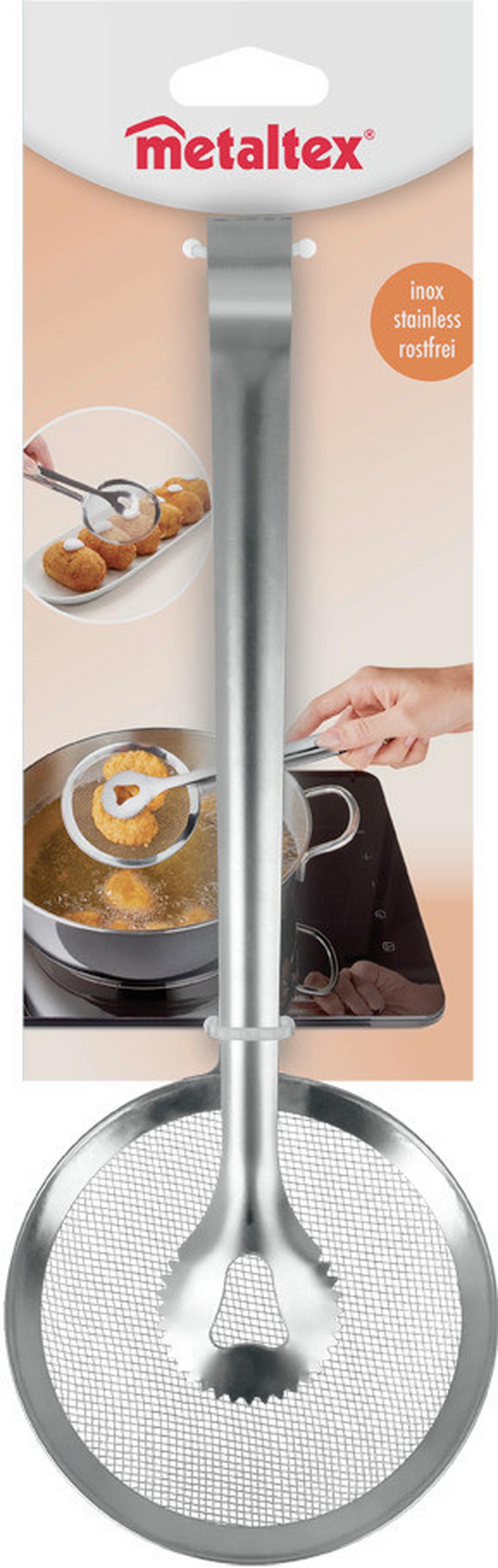 Kiszedőlapát Szűrővel Mx204104 - fém (10/27.5/2,5cm) - Metaltex