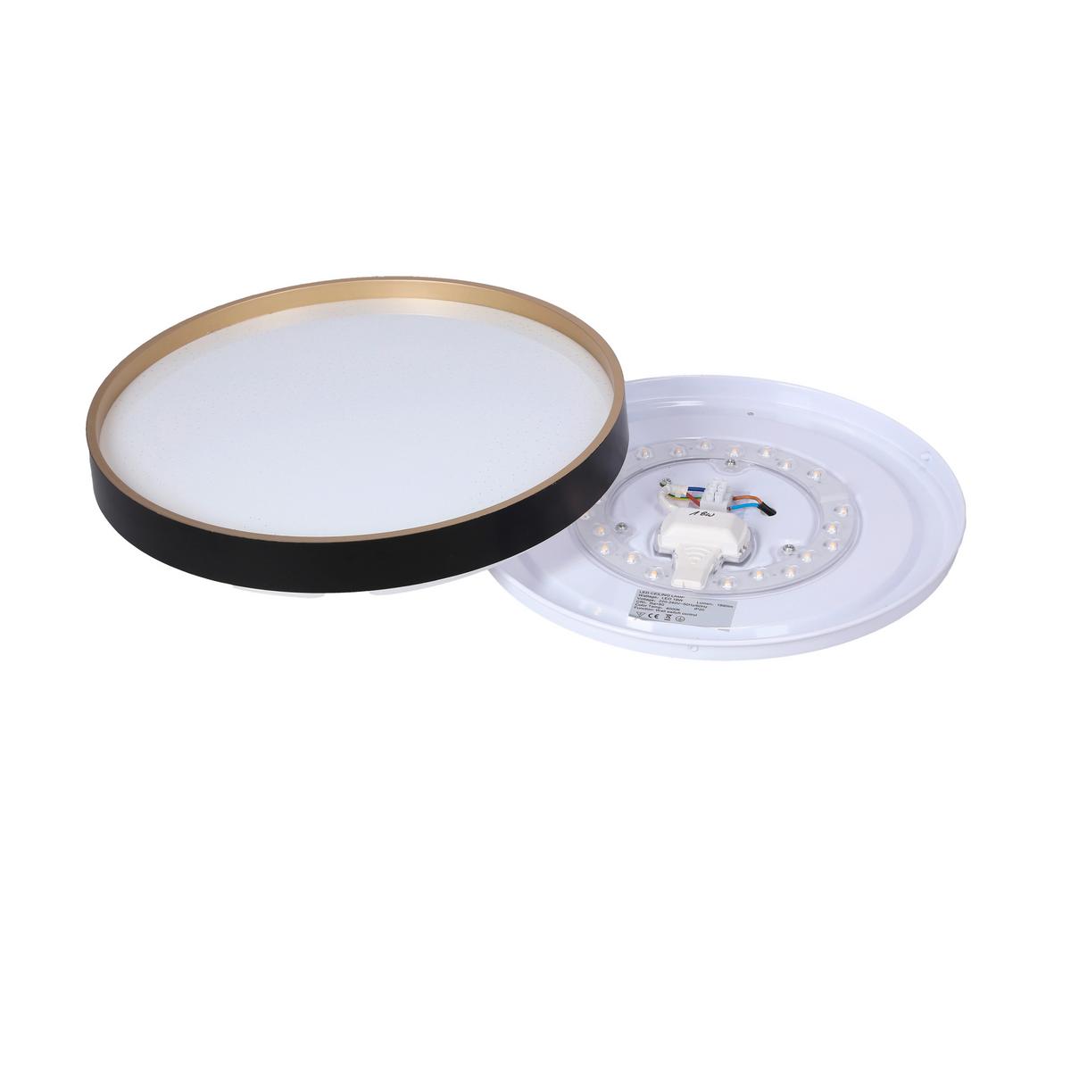 Led Stropna Svjetiljka Florida - bijela/zlatne boje, Konvencionalno, metal/plastika (33/33/6cm)