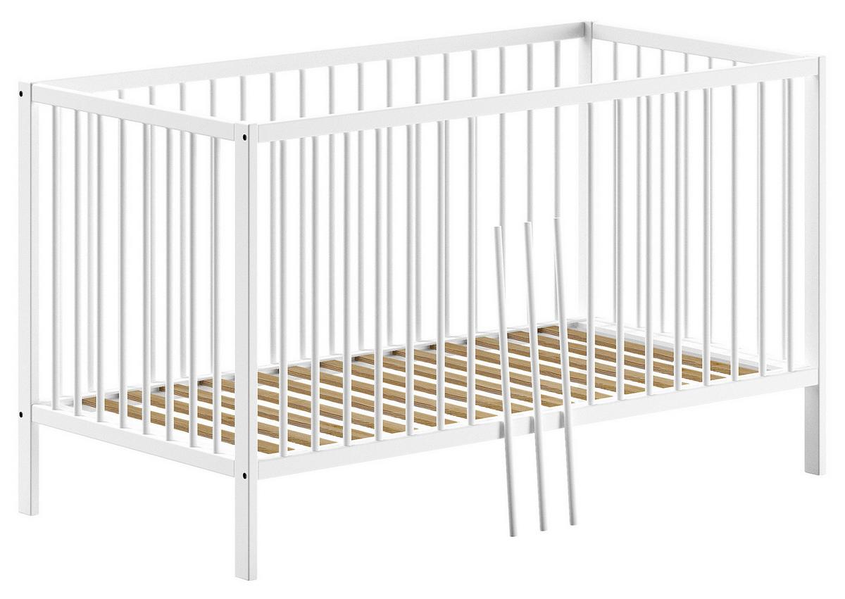 Kinder-/Juniorbett Dino ca. 70x140 cm Weiß - Weiß, MODERN, Holz (70/140cm) - MID.YOU