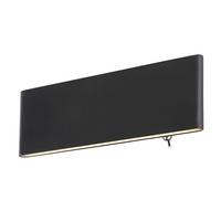 Stenska Led-svetilka Siegfried, S Sijalko - črna/bela, Design, kovina/umetna masa (22,5/4,5/8cm) - Globo