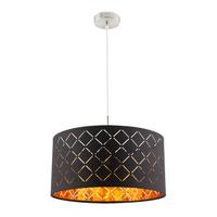 LAMPA WISZĄCA 15229H CLARKE - czarny/kolor złoty, Lifestyle, metal/tkanina (40/140cm) - Globo