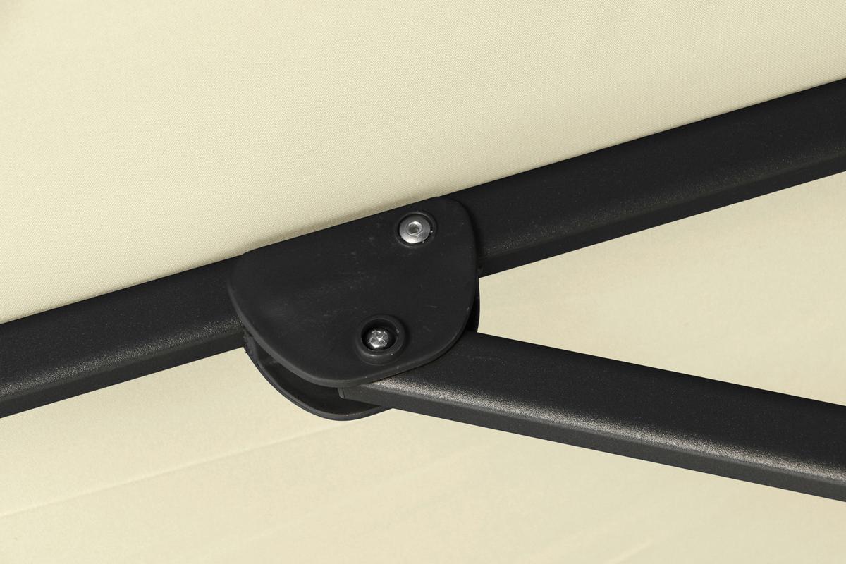 Ampelschirm Sunset N+ B: 300 H: 255 cm Anthrazit/Creme - Anthrazit/Creme, KONVENTIONELL, Textil/Metall (300/300cm) - Siena Garden