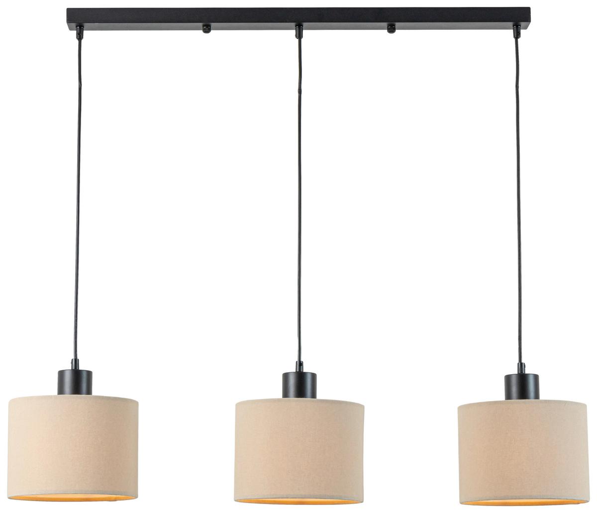 LAMPA WISZĄCA AMELIA - czarny/kolor piaskowy, Design, tworzywo sztuczne/metal (75/20/120cm) - Novel