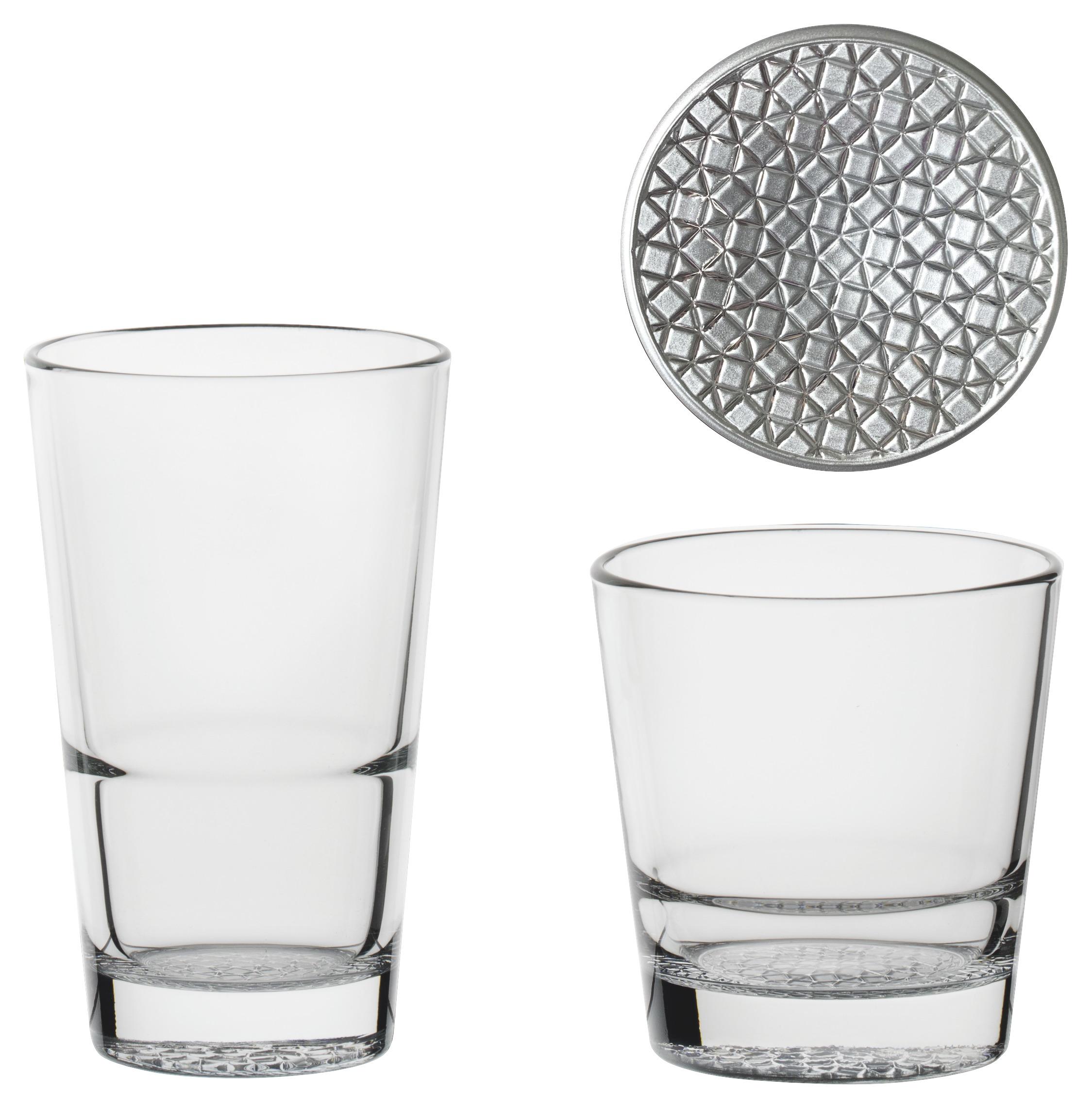 Gläserset Agneto in Silberfarben, 6-teilig - Silberfarben, MODERN, Glas (420ml) - Bessagi Home