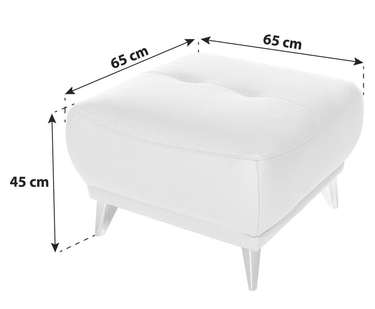 Hocker "Frisco" , sandfarben - Sandfarben/Chromfarben, MODERN, Textil/Metall (65/46/65cm) - MID.YOU