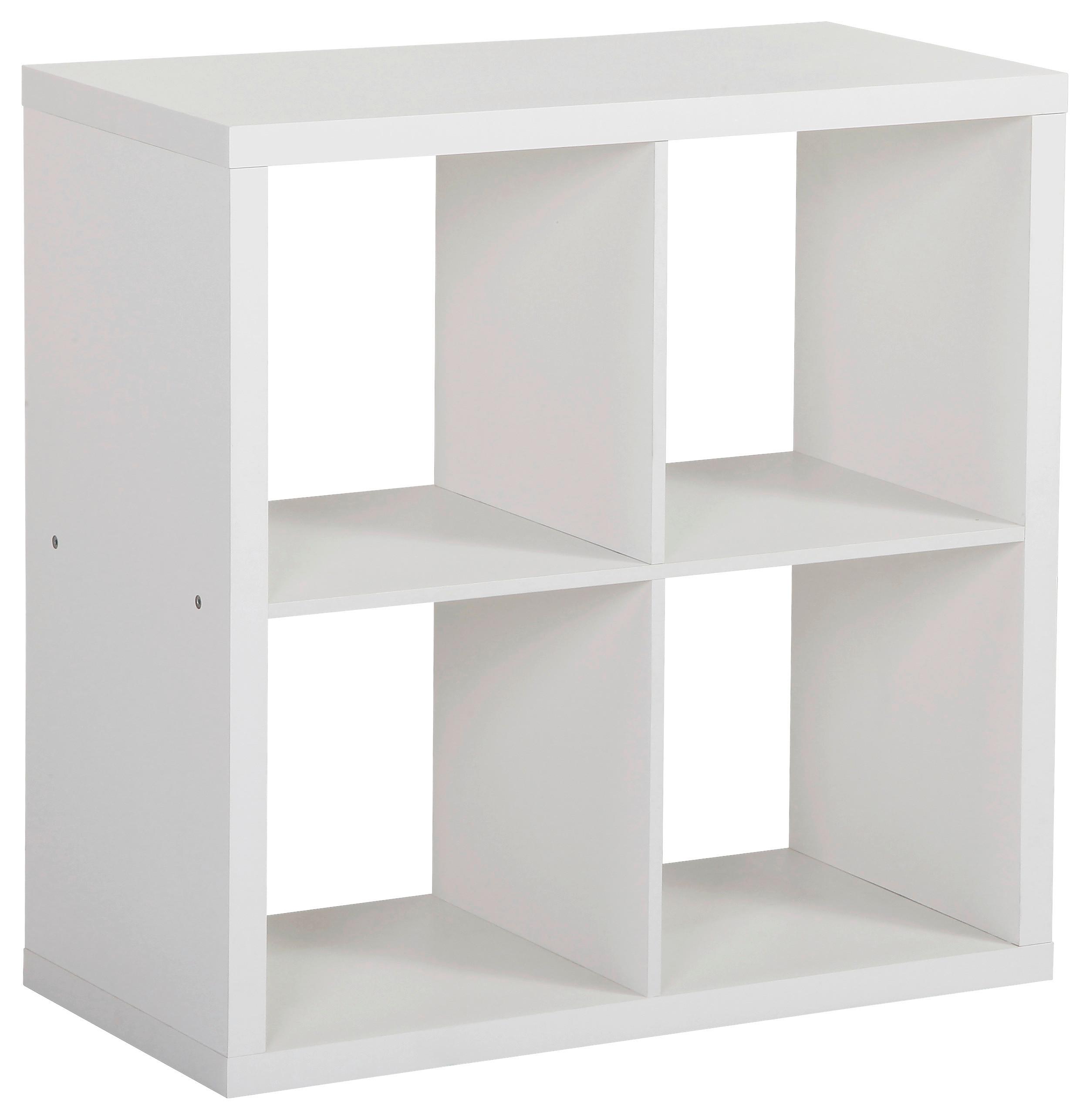 Regal Samy 1, Bela - bela, Moderno, leseni material (76/76/37cm)