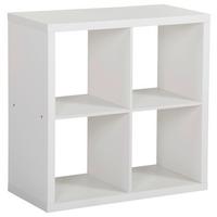 Regal Samy 1, Bela - bela, Moderno, leseni material (76/76/37cm)