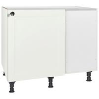 Eckunterschrank Cascada Weiß - Schwarz/Weiß, MODERN, Holzwerkstoff/Metall (125/87/65cm) - Nobilia