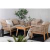 LOUNGEGARNITUR CHANIA - Beige/Akaziefarben, KONVENTIONELL, Holz/Textil (164/75null) - Gardenson