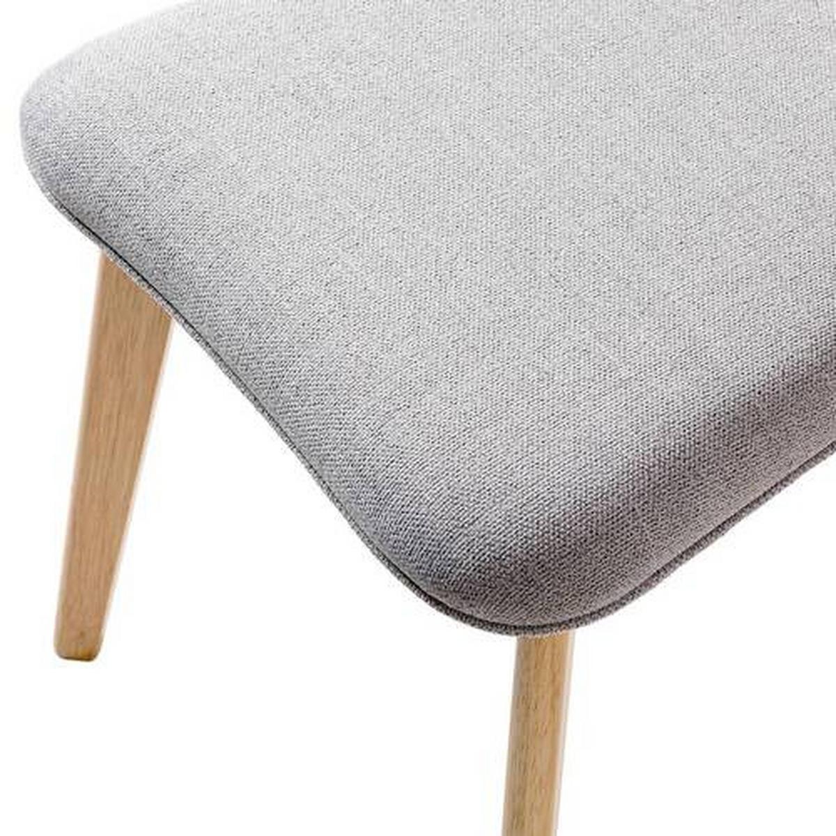 KRZESŁO COLSON - kolor naturalny/jasnoszary, Modern, drewno/tkanina (49.5/80/49.5cm) - home24