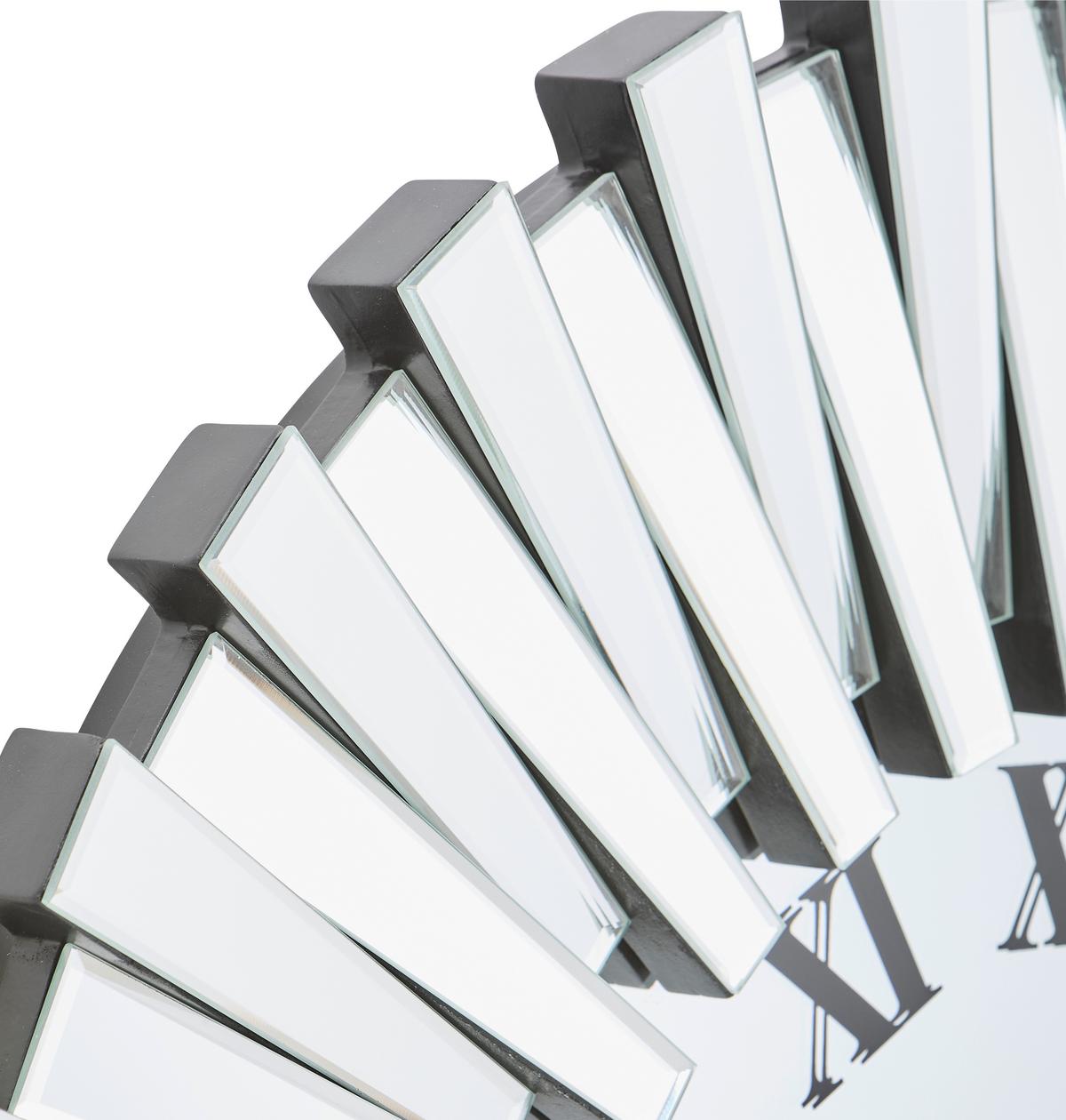 ZEGAR ŚCIENNY RÓŻA - przejrzysty, Design, materiał drewnopochodny/szkło (80/80/2,4cm) - MID.YOU