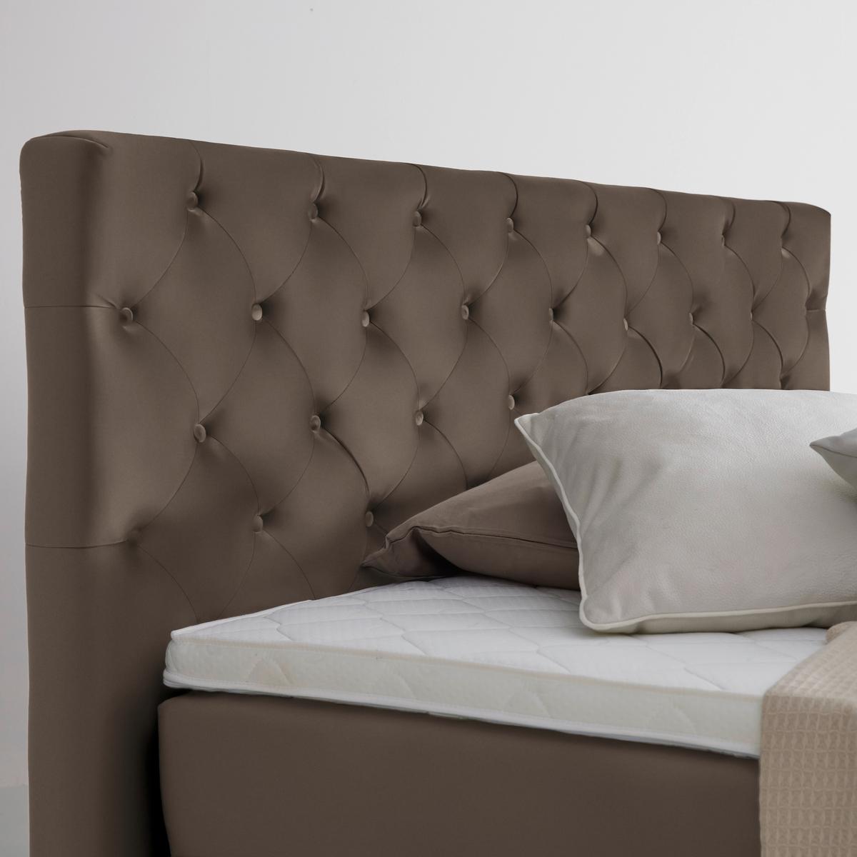 Boxspringbett Chester Dunkelbraun max. 180x200cm - Dunkelbraun/Schwarz, Holzwerkstoff/Kunststoff (180/200cm) - Mömax