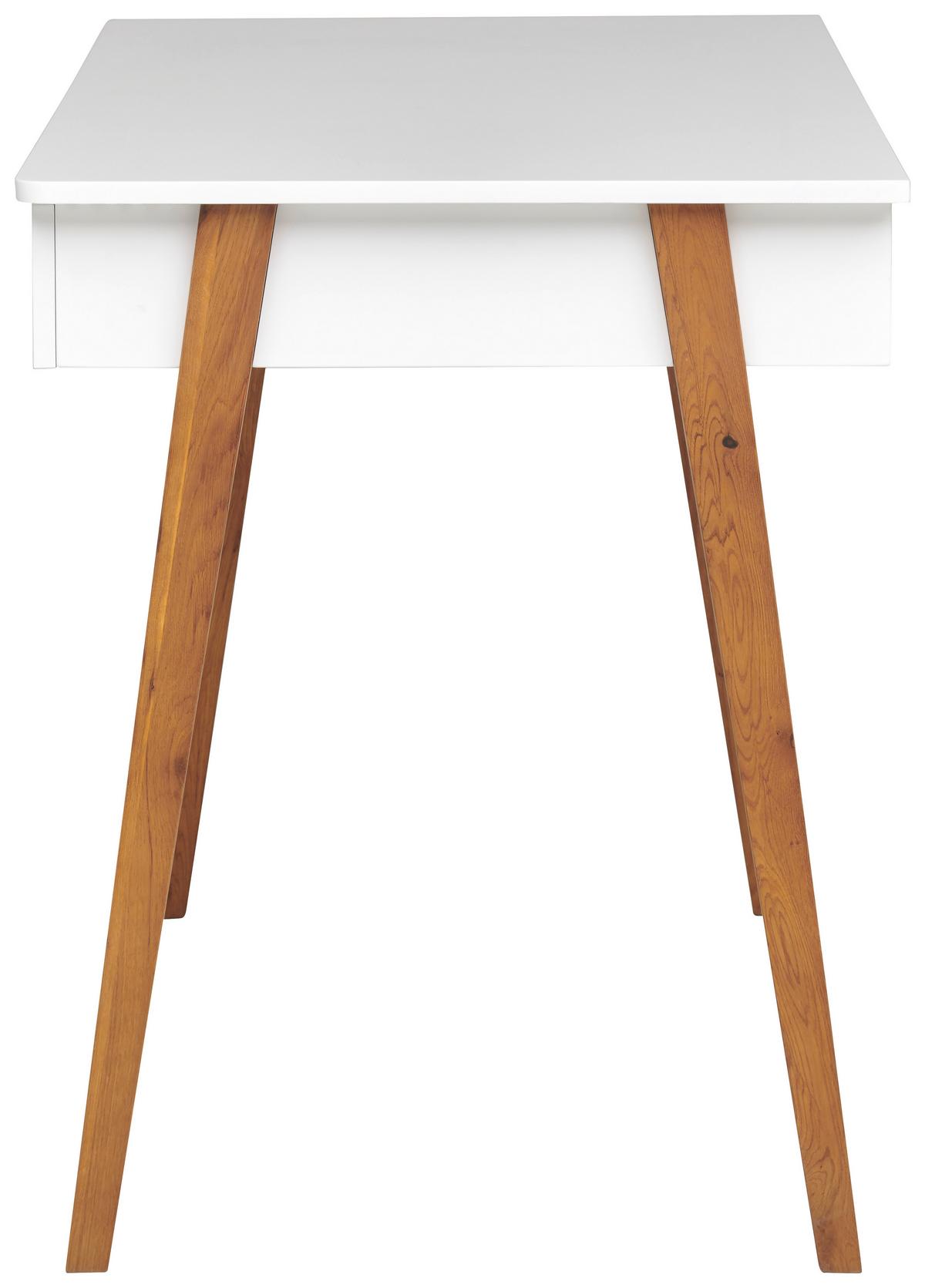 BIURKO 2DRAWER - kolor dębowy/biały, Modern, materiał drewnopochodny/drewno (120/60/76cm) - MID.YOU