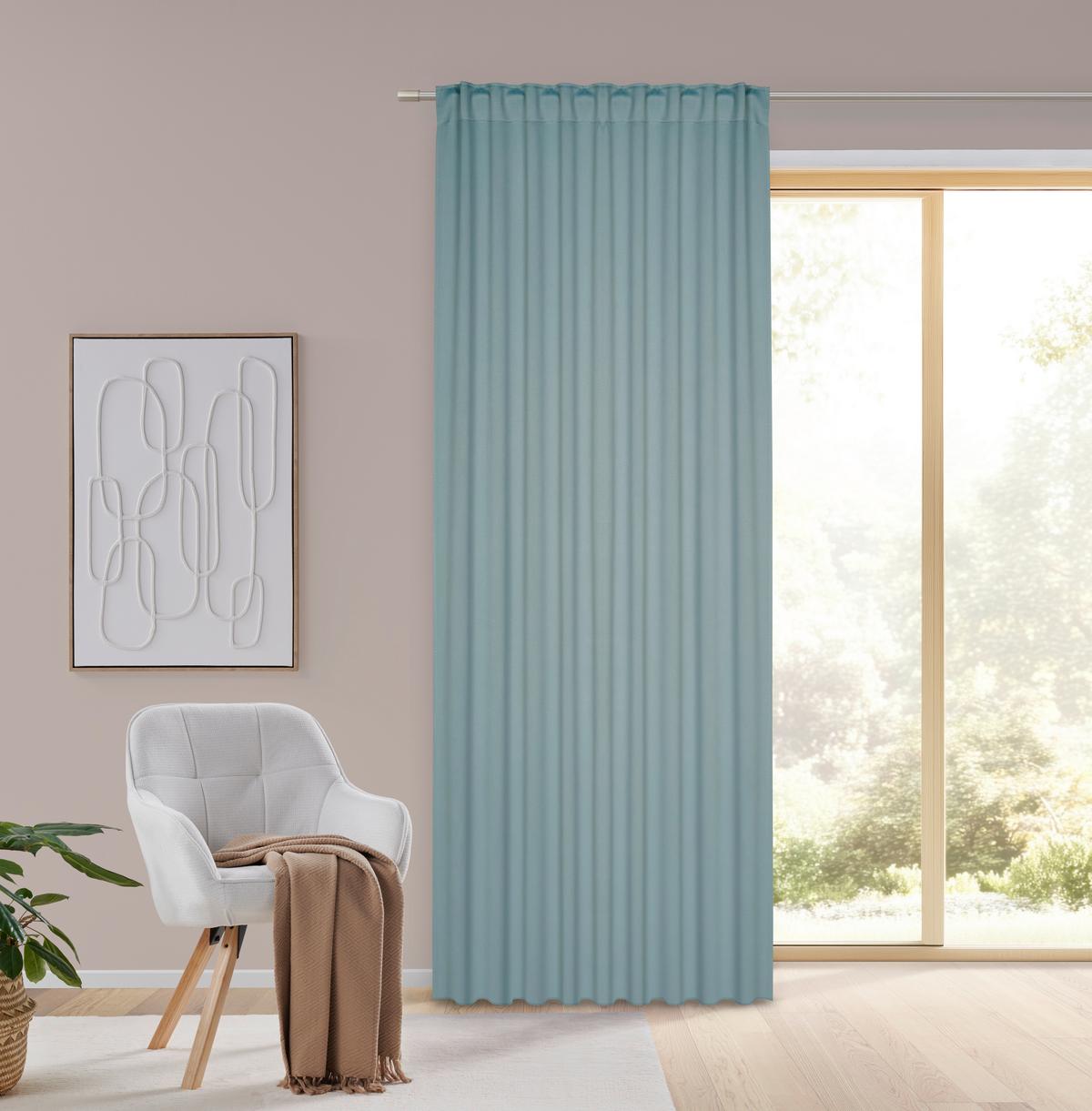 Sötétítőfüggöny 2db-Os Henri 140/245 - világoszöld, textil (135/245cm) - Mömax