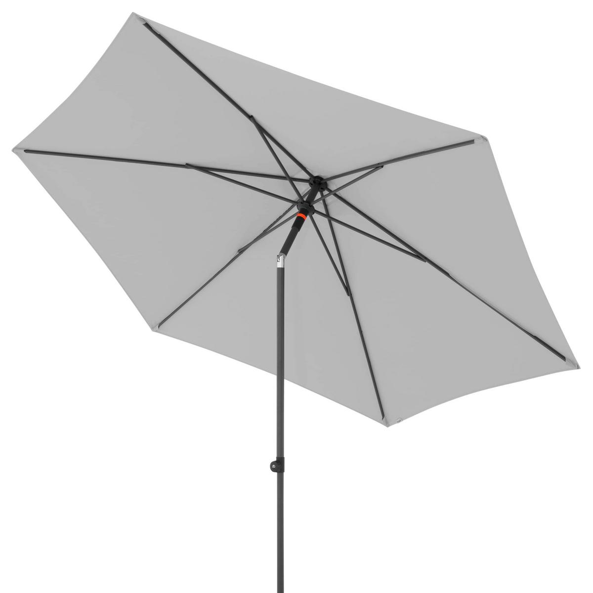 Sonnenschirm MyZone Push up 300 Anthrazit/Hellgrau - Anthrazit/Hellgrau, Basics, Textil/Metall (300cm) - Doppler