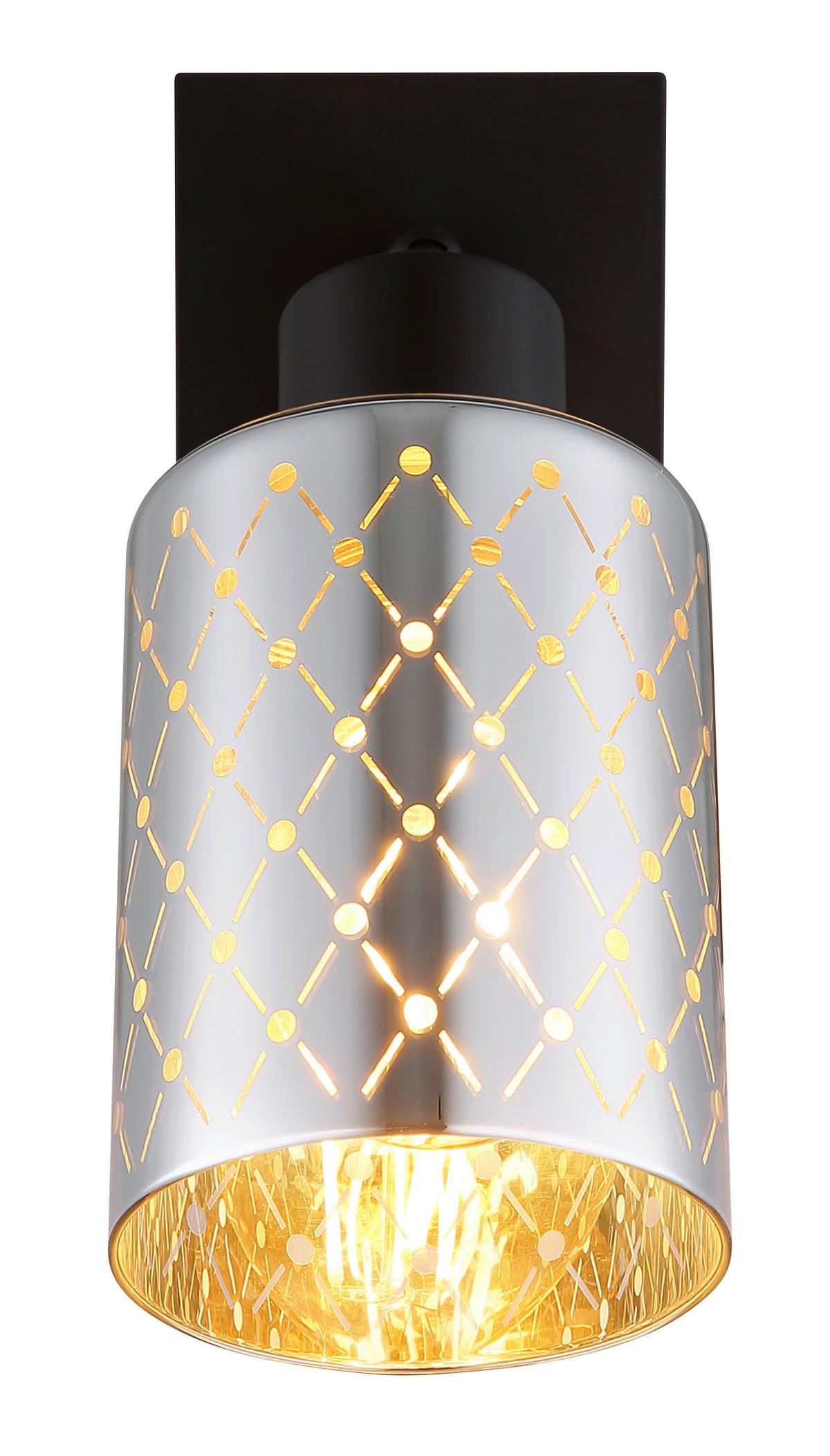 STRAHLER 54316-1  ALONSO - Klar/Chromfarben, Basics, Glas/Metall (8/16,5/20cm) - Globo