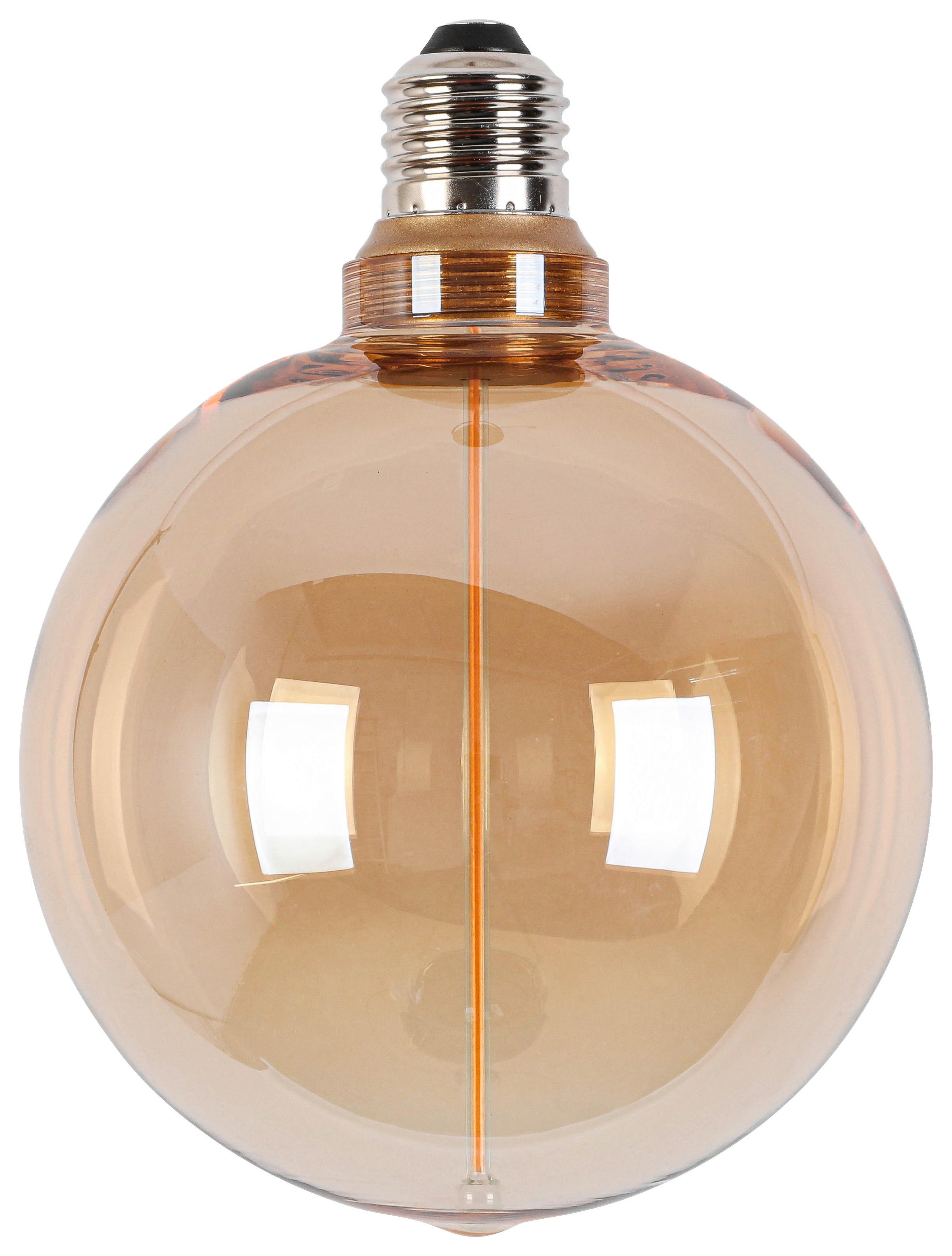 LED-LJUSKÄLLA C82222MM - bärnstensfärgad, Klassisk, metall/glas (12,5/16,6cm) - Mömax