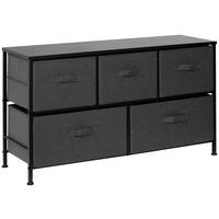 KOMODA KRETA - ciemnoszary/czarny, Modern, materiał drewnopochodny/metal (99/55/30cm) - PBJ