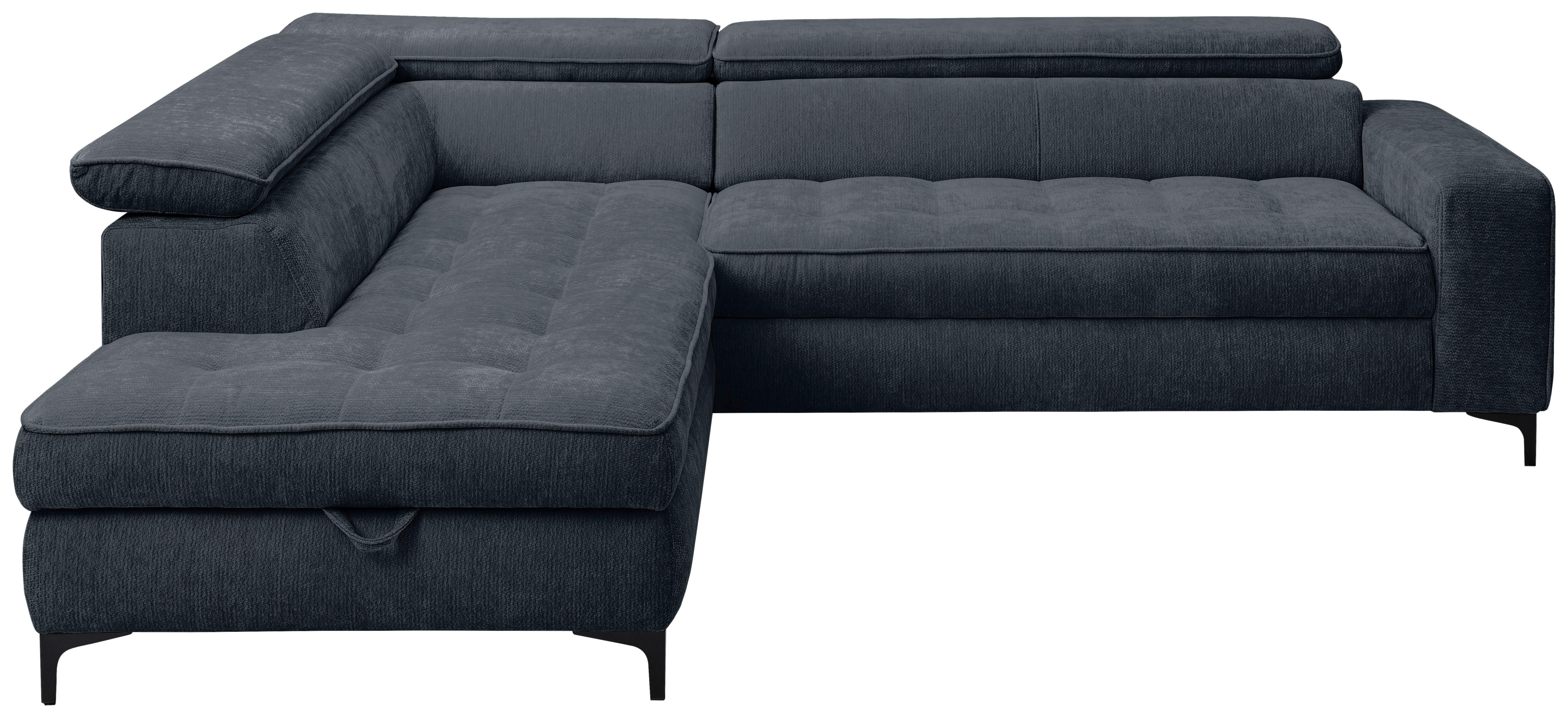 Kutna Garnitura Talia - crna/antracit, Basics, tekstil/metal (203/70-90/251cm) - Modern Living