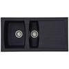 Einbauspüle Boston ca. 100x20x50 cm Schwarz - Schwarz, Trend, Glas/Kunststoff (100/20/50cm) - Respekta