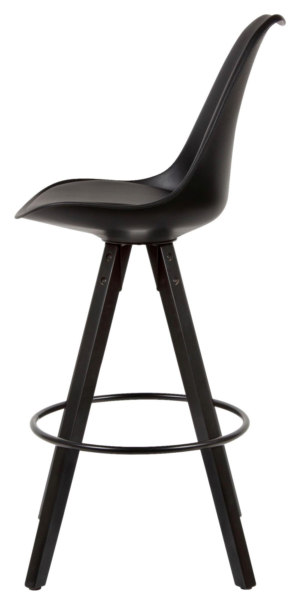 BARHOCKER-SET WOHNLING - Schwarz, MODERN, Holz/Kunststoff (44/113/39cm) - MID.YOU