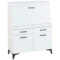 SEKRETARZYK SECRET - czarny/biały, Trend, materiał drewnopochodny/tworzywo sztuczne (98/124/42cm) - Carryhome