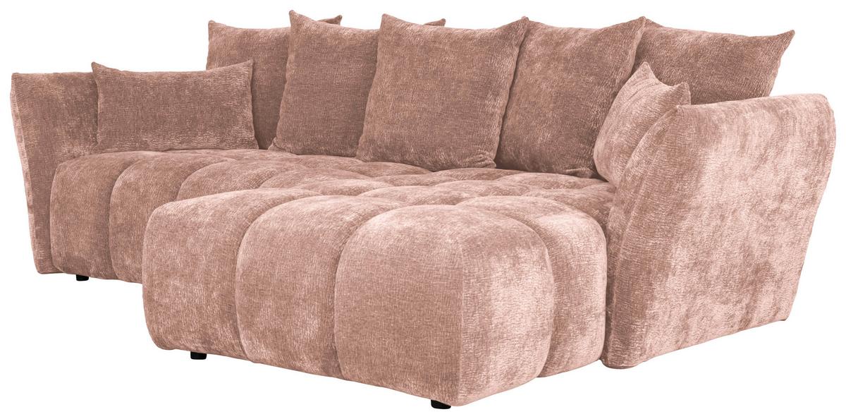 Kutna Garnitura Cammellio - ružičasta/crna, Moderno, tekstil (296/189cm) - Mömax
