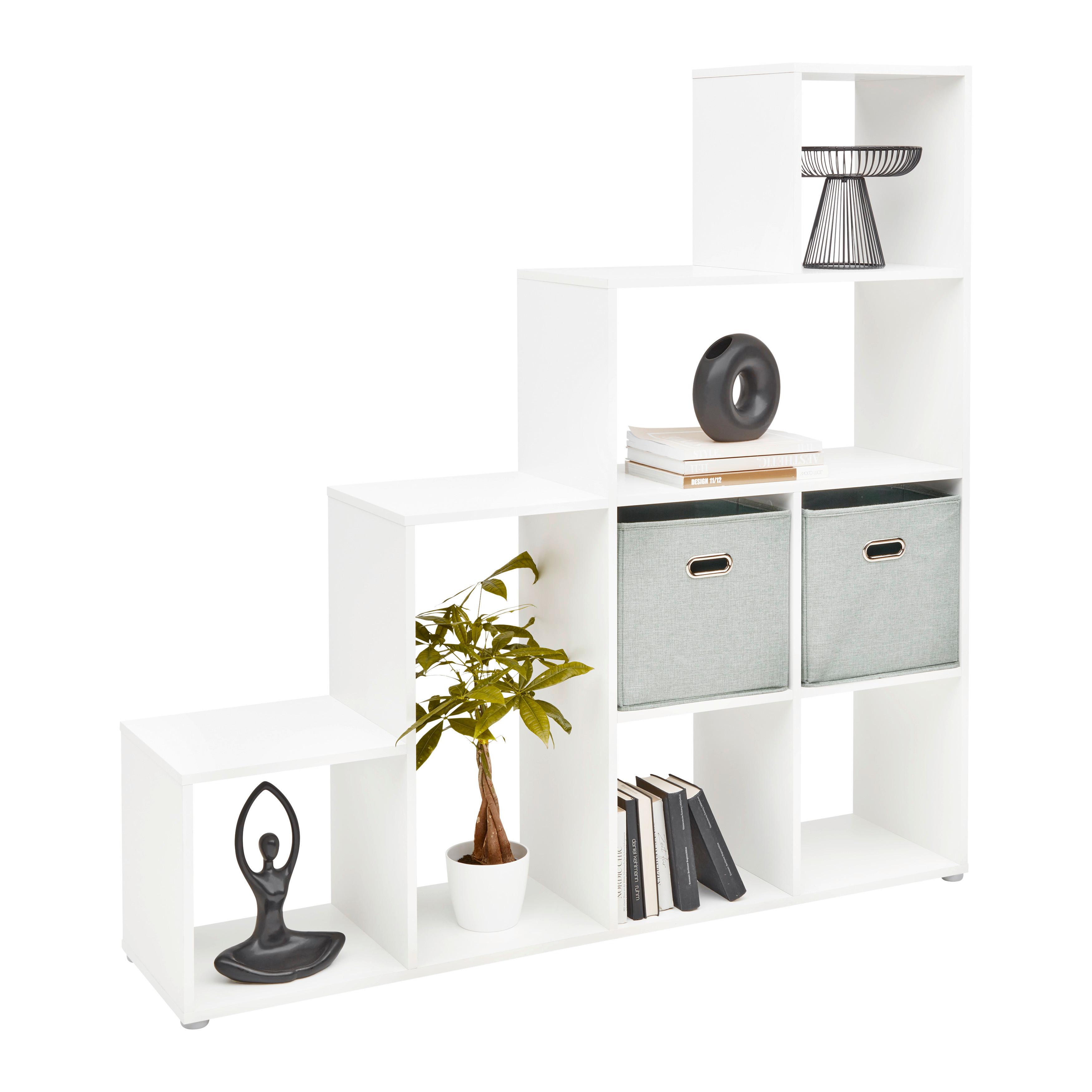 Regal Cassa 2 Weiß - Weiß, KONVENTIONELL, Holzwerkstoff (148/150/35cm) - Mömax