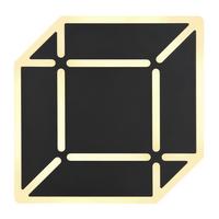 Stenska Led-svetilka Xolli, S Sijalko - črna/opal, Design, kovina/umetna masa (25/4,5/25cm) - Globo