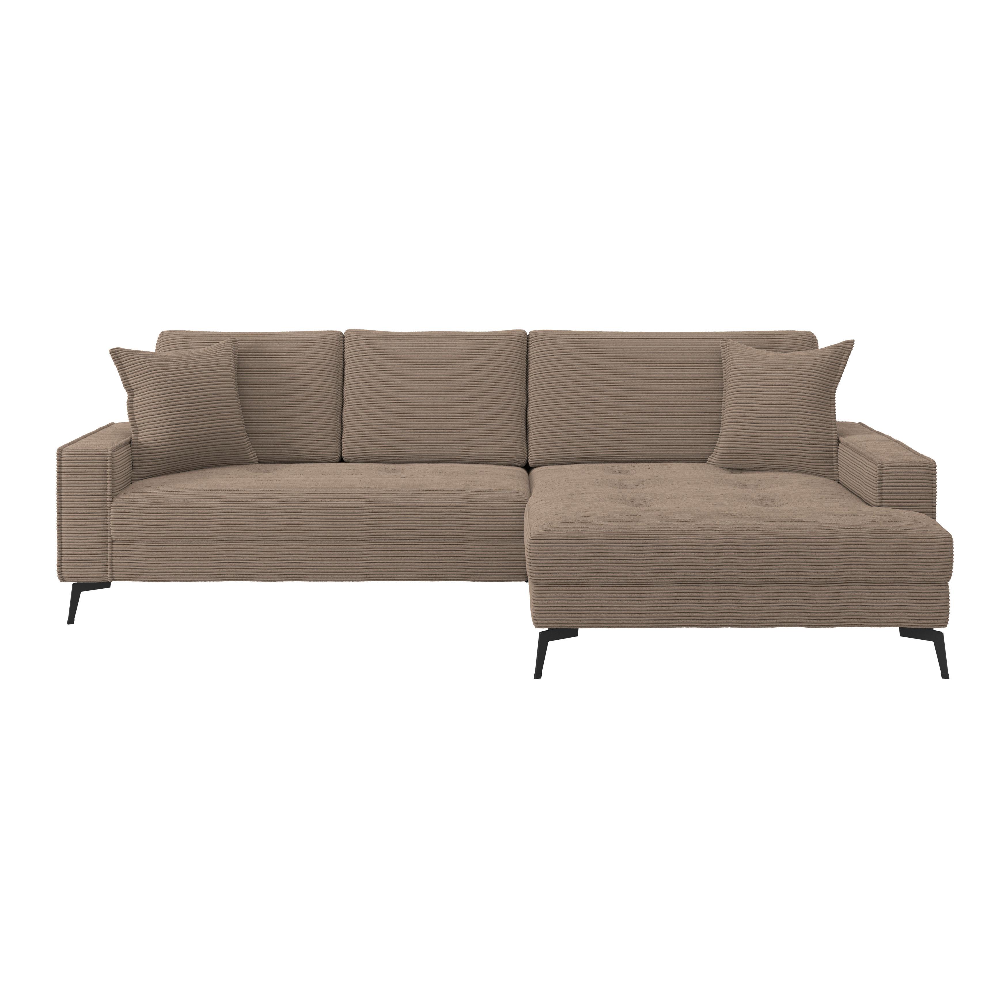Kutna Garnitura Zero - smeđa/crna, Trend, tekstil (286/173cm)