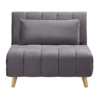 Canapea extensibilă LEVIN - gri, Modern, lemn/textil (103/94/82cm) - Bessagi Home