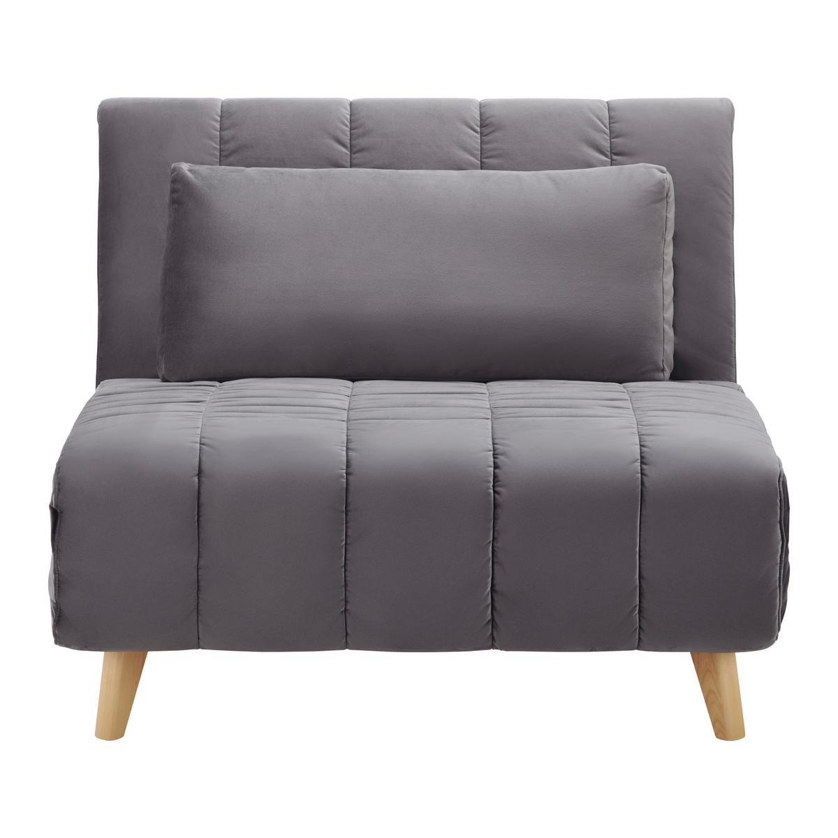 Canapea extensibilă LEVIN - gri, Modern, lemn/textil (103/94/82cm) - Bessagi Home