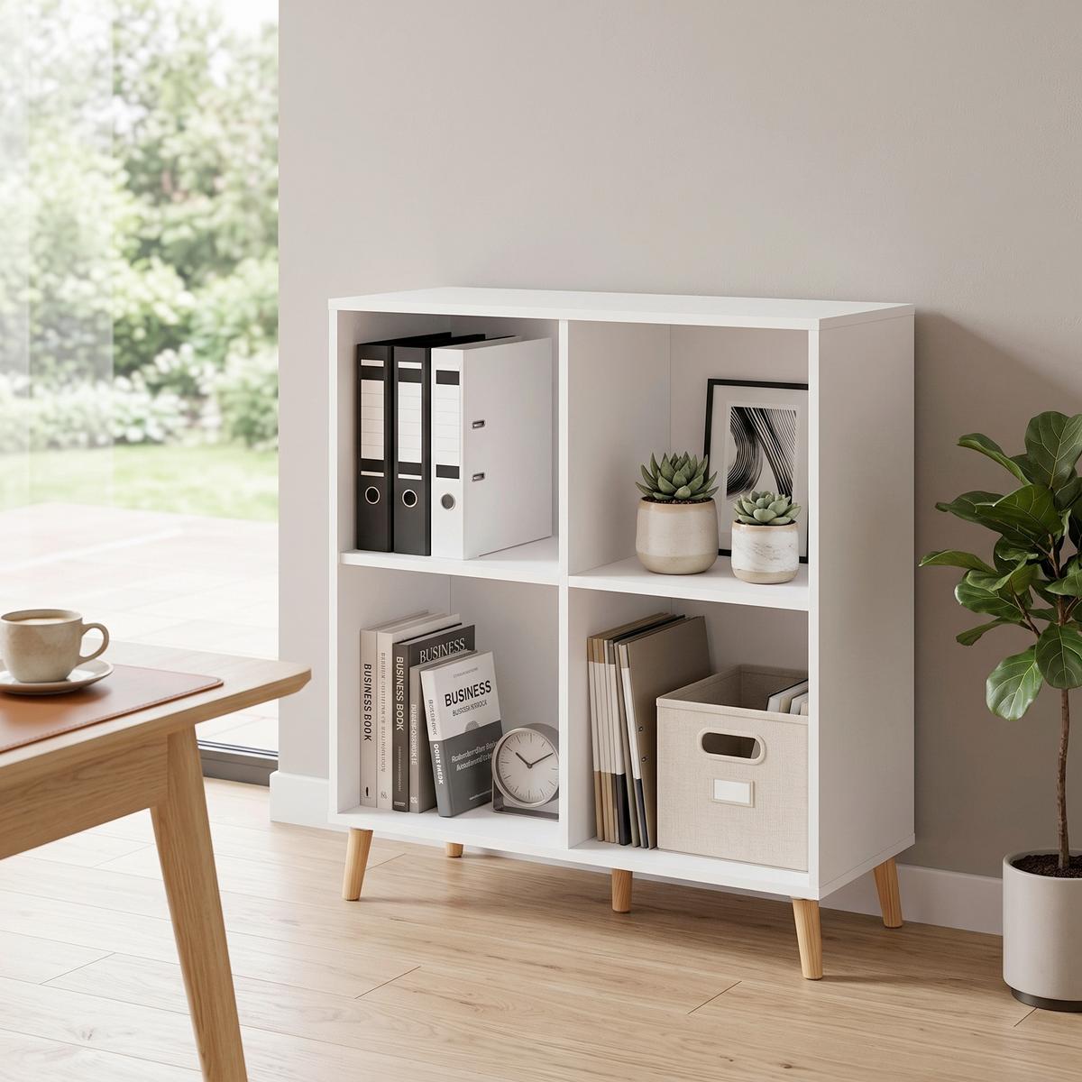 Aktenregal Serie 500 Weiß ca. 100,1x92,6x41cm - Weiß, MODERN, Holz/Holzwerkstoff (100,1/92,6/41cm) - MID.YOU