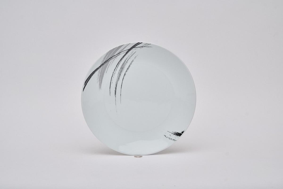 SERWIS OBIADOWO-ŚNIADANIOWY ROMA - czarny/biały, Basics, ceramika - Novel