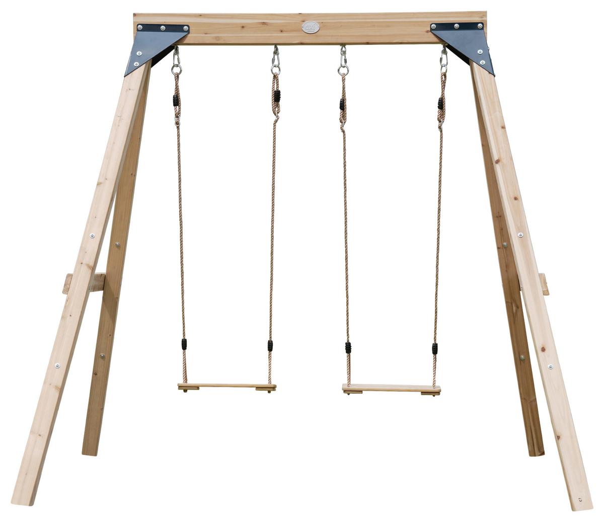 Schaukel Braun - Braun, KONVENTIONELL, Holz/Metall (224/208/186cm) - Ambia Garden