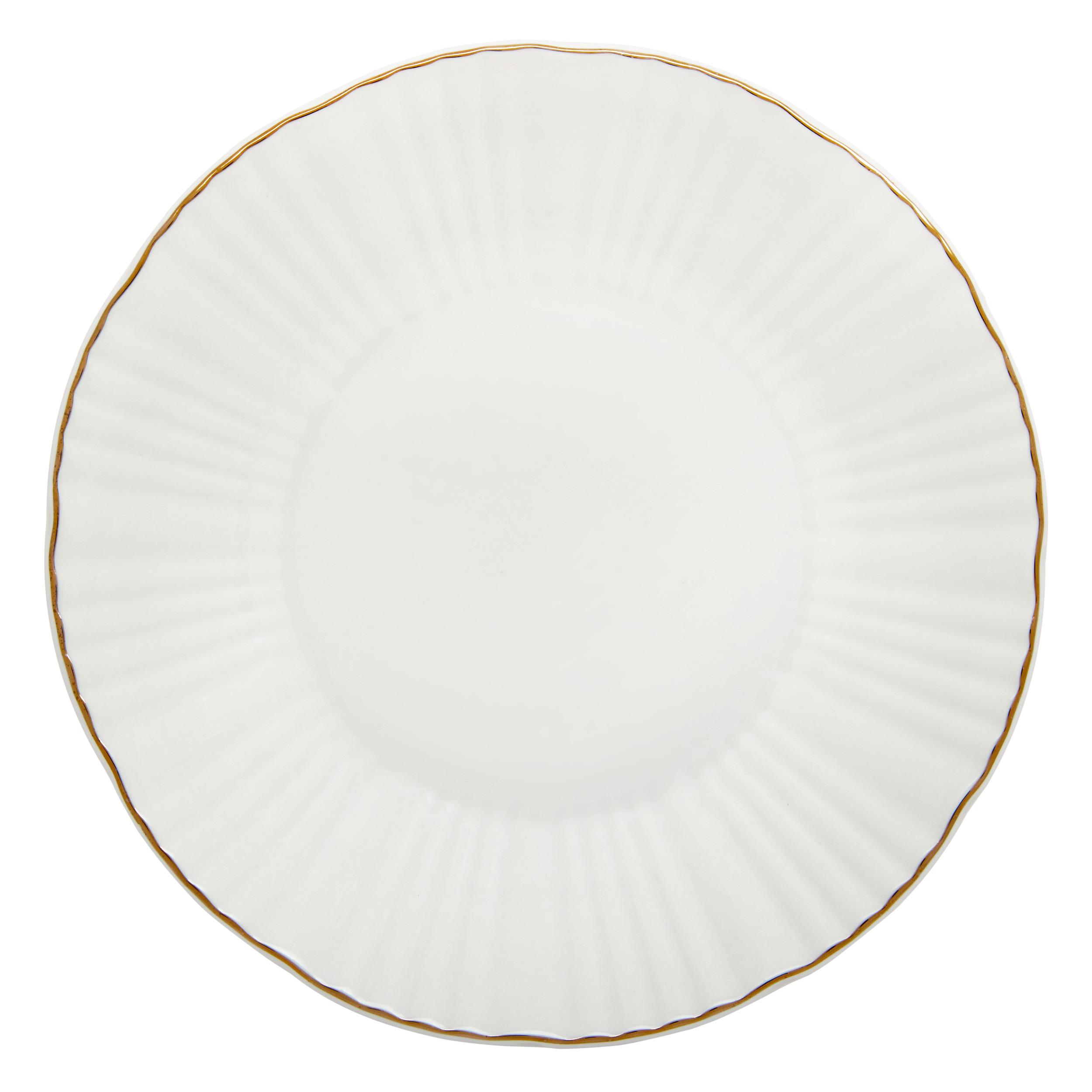 Tanjur Duboki 20cm Daphne - bijela, Moderno, keramika (20cm)