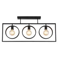 Deckenleuchte 15489D in Schwarz max. 60 Watt - Schwarz, Design, Metall (92/24/45,5cm) - Globo