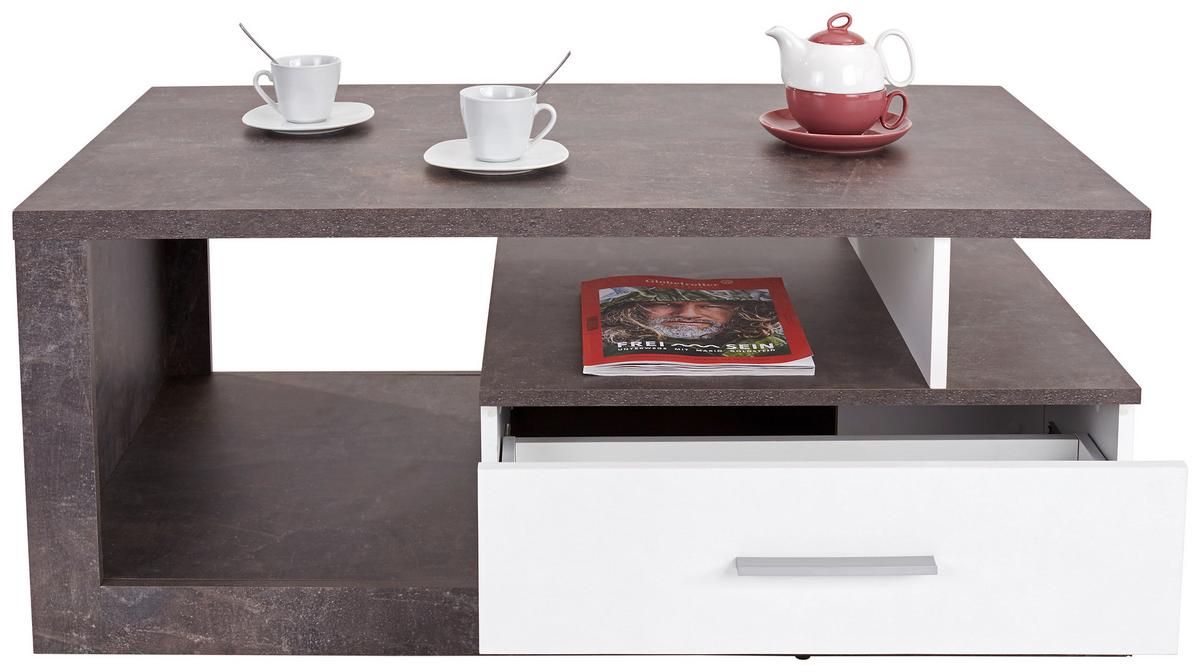 Klubska Miza Iguan, Siva - temno siva/bela, Moderno, leseni material (110/45/67cm) - Mömax