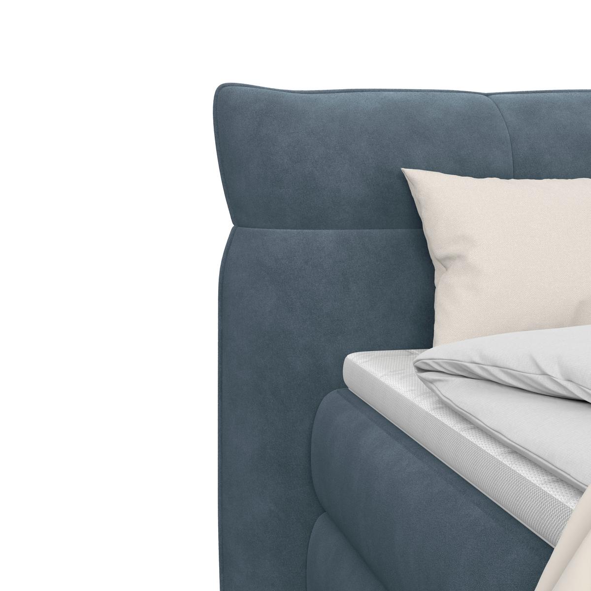Boxspring Krevet Carmelo - zelena/crna, Trendi, tekstil/plastika (160/200cm) - Premium Living