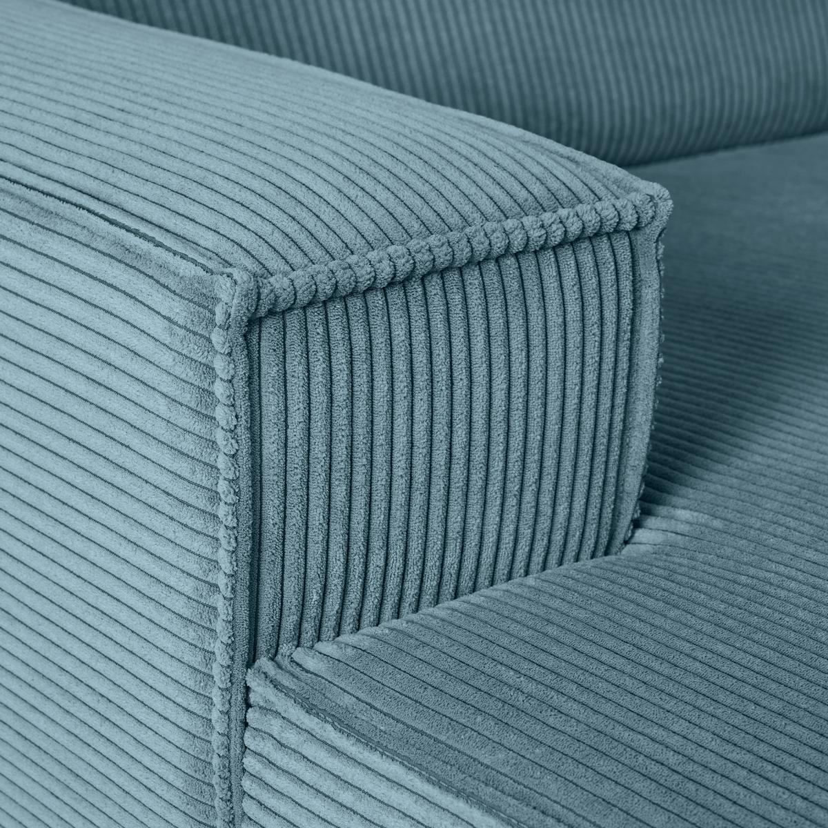 Wohnlandschaft Loft in Türkis - Türkis/Schwarz, MODERN, Kunststoff/Textil (172/75/265cm) - Mömax