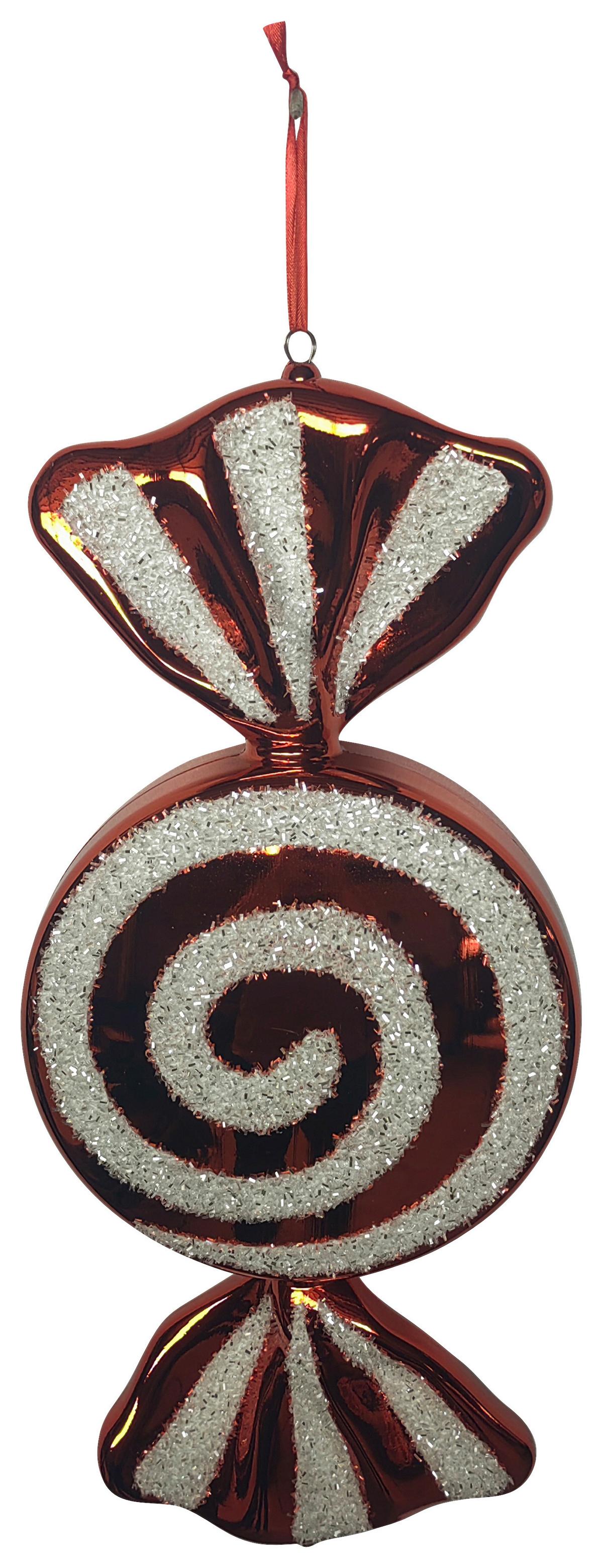 Dekoanhänger Candy Rot/Weiß - Rot/Weiß, Kunststoff/Metall (22,9/53,3/10,1cm) - Mömax