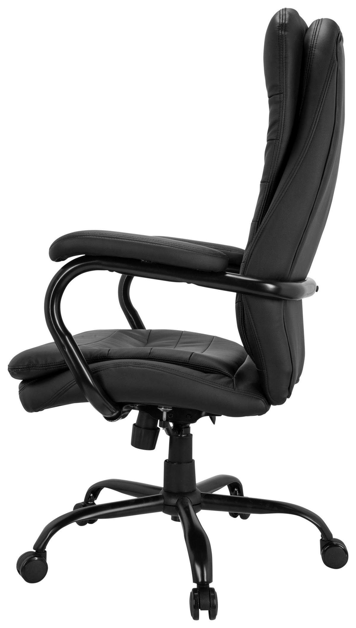Pisarniški Stol Relax Xxl B, Pu, Črna - črna, Basics, kovina/umetna masa (78/118/70cm) - MID.YOU