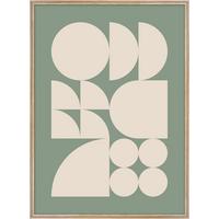 Slika Kenzo - barve hrasta/večbarvno, papir/leseni material (50/70cm) - Modern Living