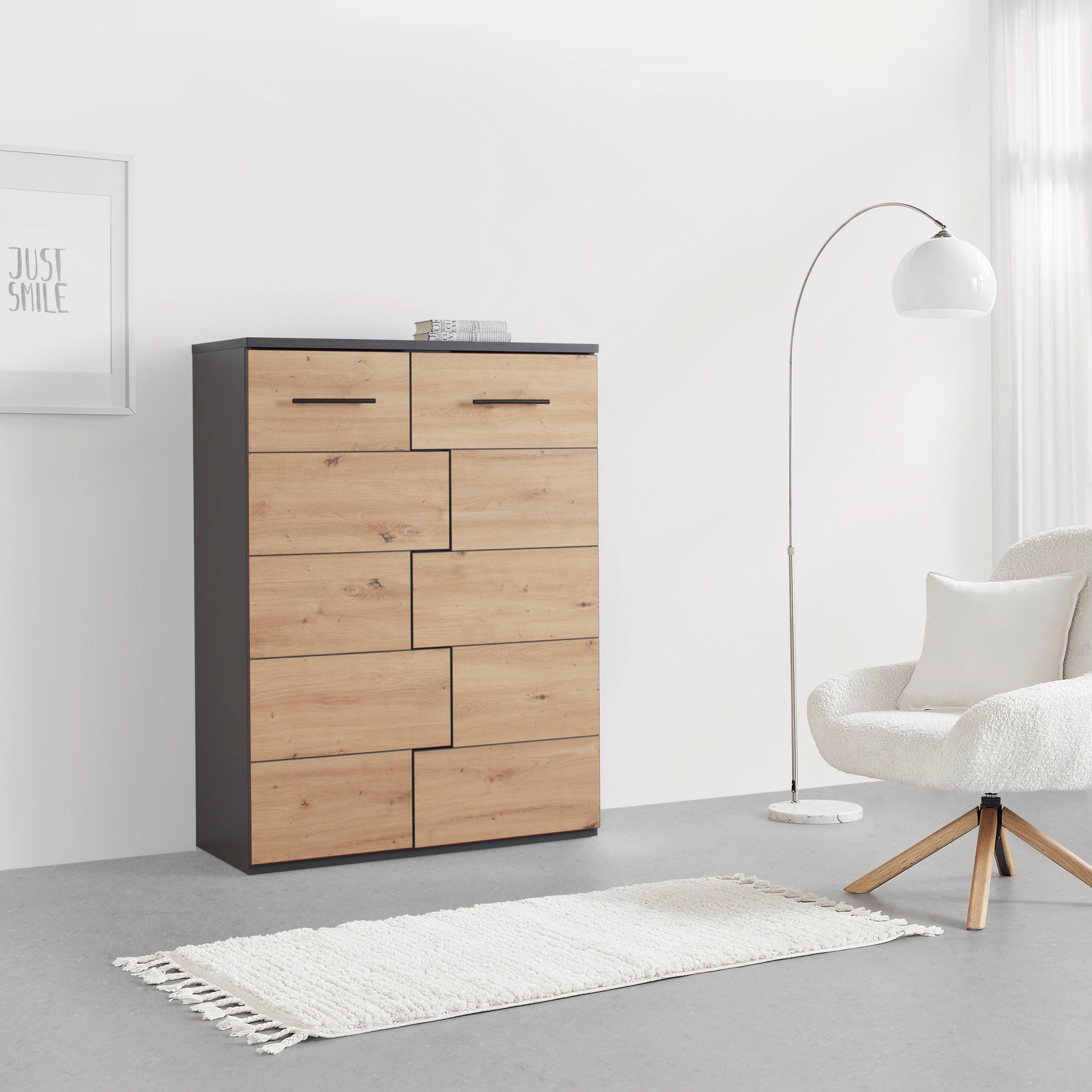 Comodă LUCY - Modern, material pe bază de lemn (90/121/39cm) - Modern Living