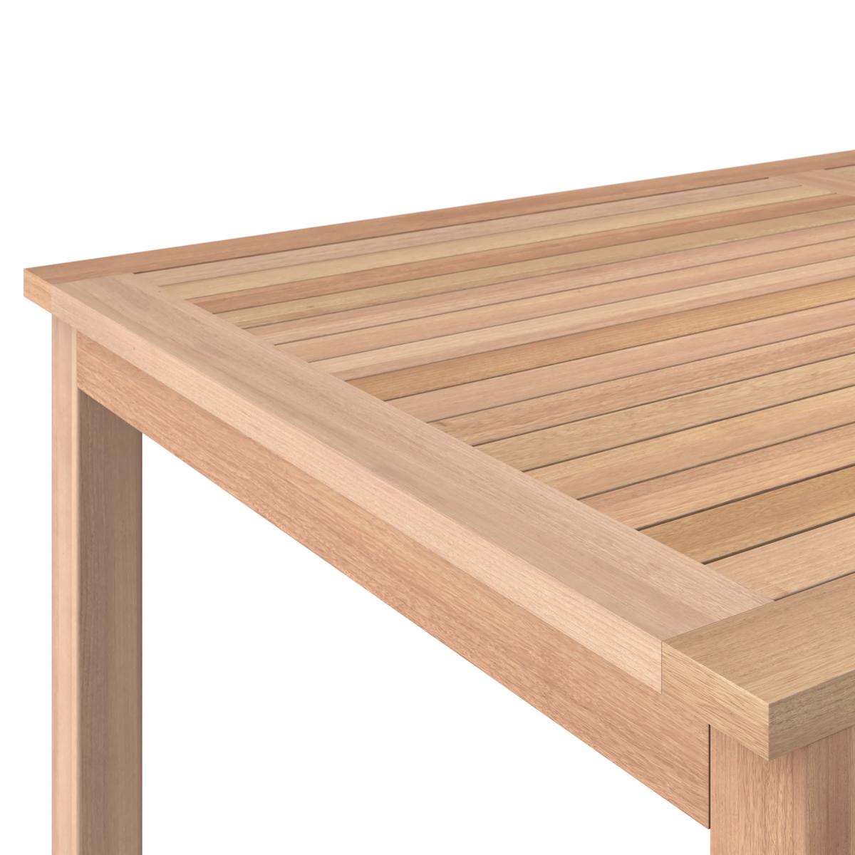STÓŁ OGRODOWY KRISTINA - kolor drewna tekowego, Modern, drewno (140/80/75cm) - Ambia Garden