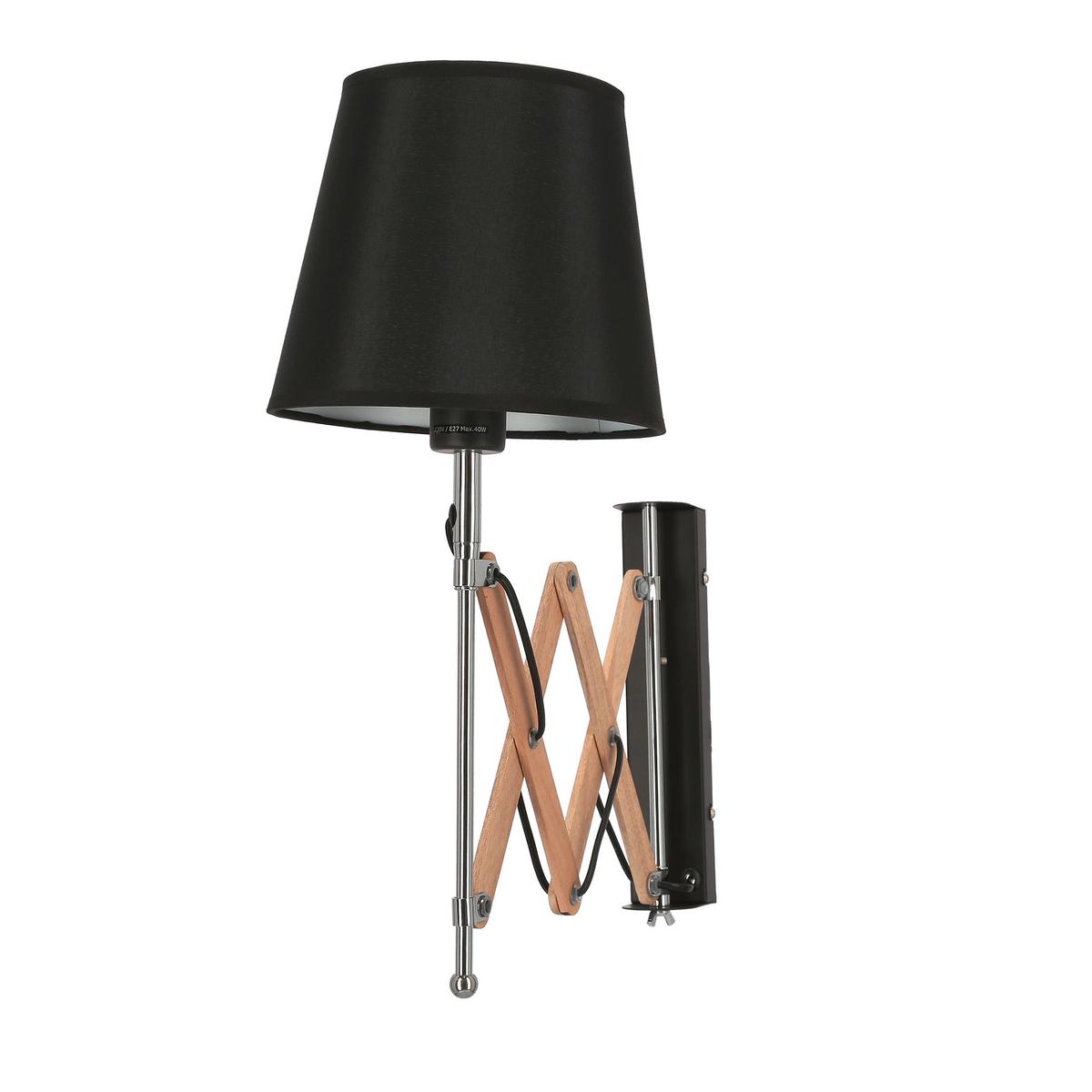 Svjetiljka Zidna 21-75420 - crna, Konvencionalno, metal (22.5/52/50cm)