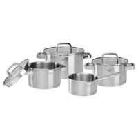 Set Posod Silver Line - barve nerjavečega jekla/prozorno, Konvencionalno, kovina/steklo - Gourmesto