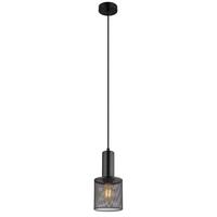 Hängeleuchte Jedd in Schwarz max. 60 Watt - Schwarz, Kunststoff/Metall (12/120cm) - Globo
