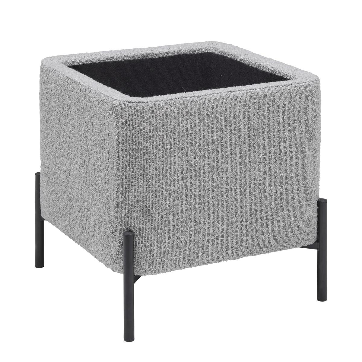 Hocker Mixo Grau - Schwarz/Grau, MODERN, Holzwerkstoff/Textil (43/50/43cm) - Mömax